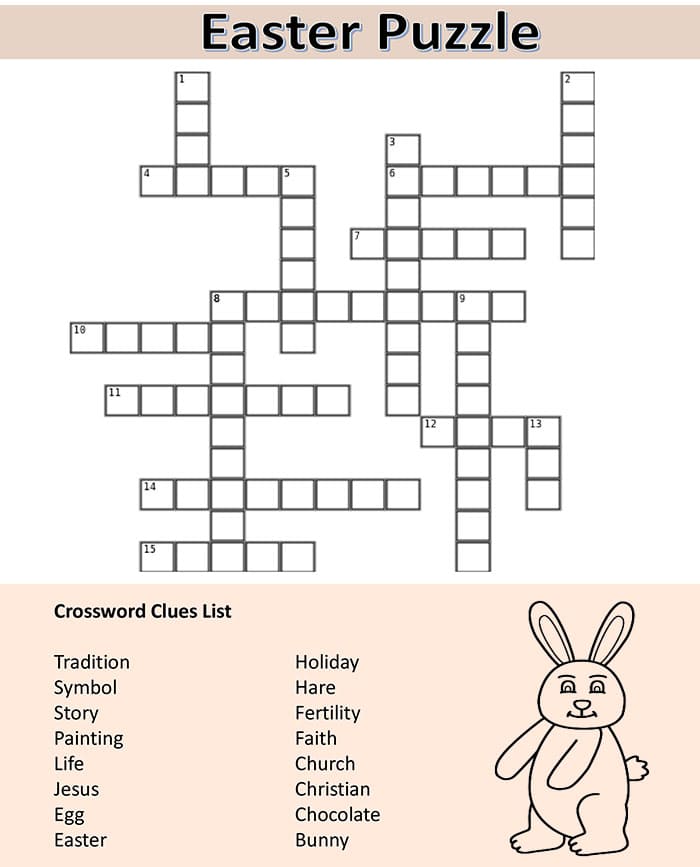 Printable Easter Crossword Puzzles Unblocked