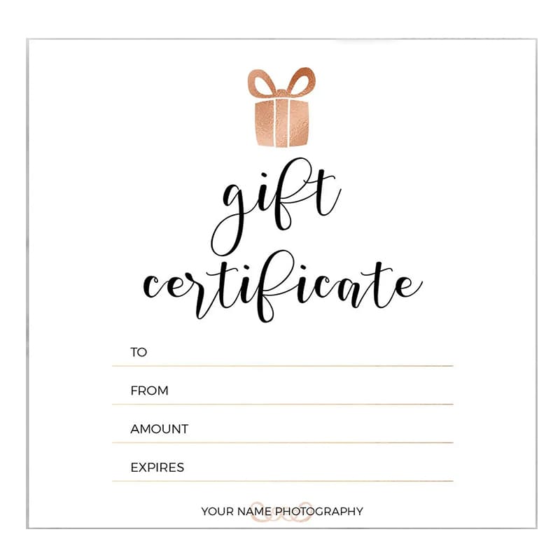 Printable Editable Gift Certificates