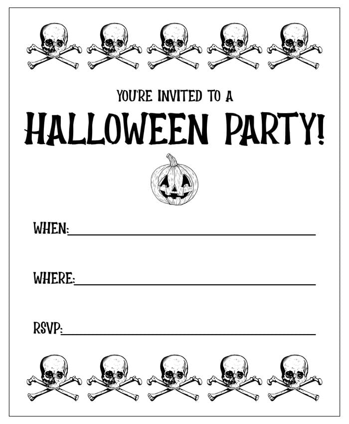 Printable Funny Halloween Invitations