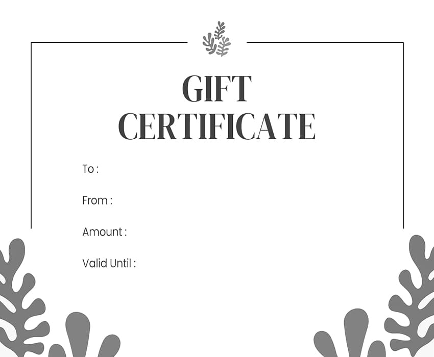 Printable Gift Certificates Ideas