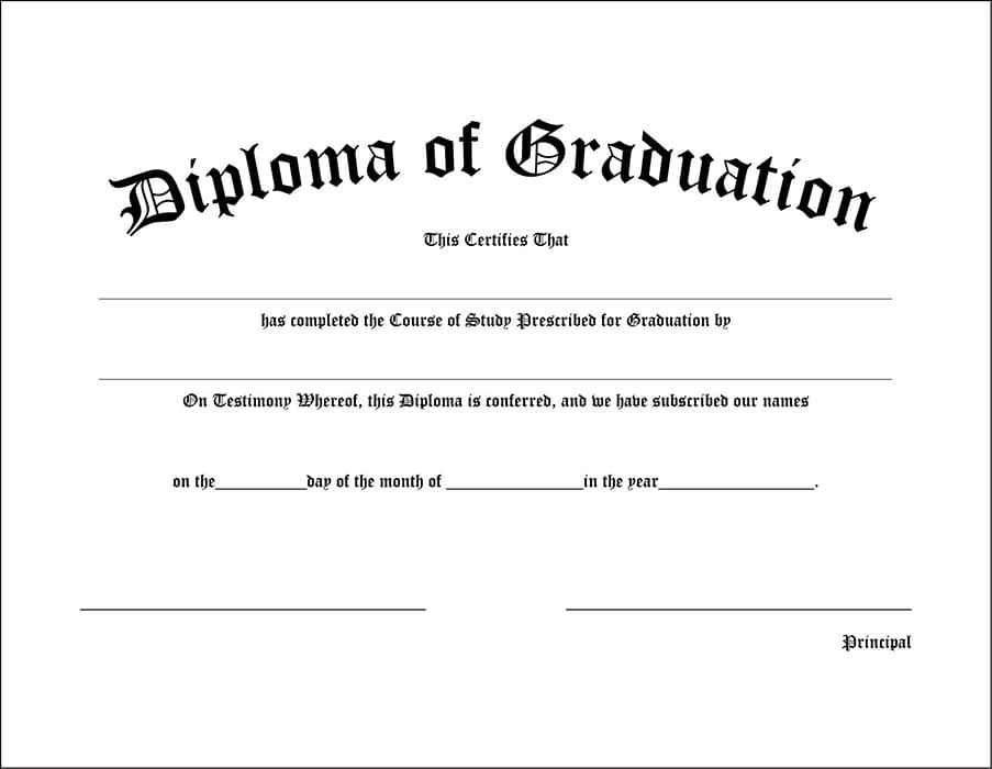 Printable Graduation Certificate College