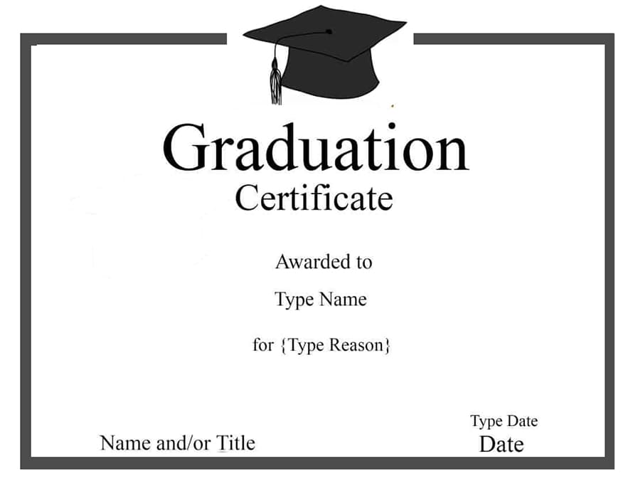 Printable Graduation Certificates Templates