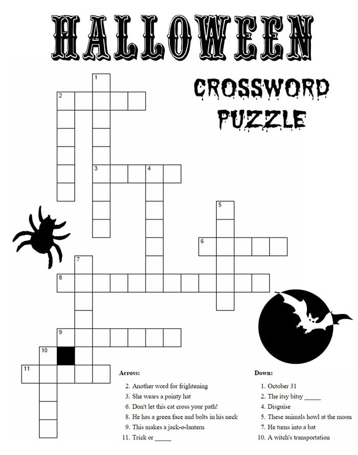 Halloween Crossword Puzzles