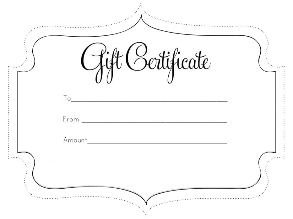 Printable Homemade Gift Certificates