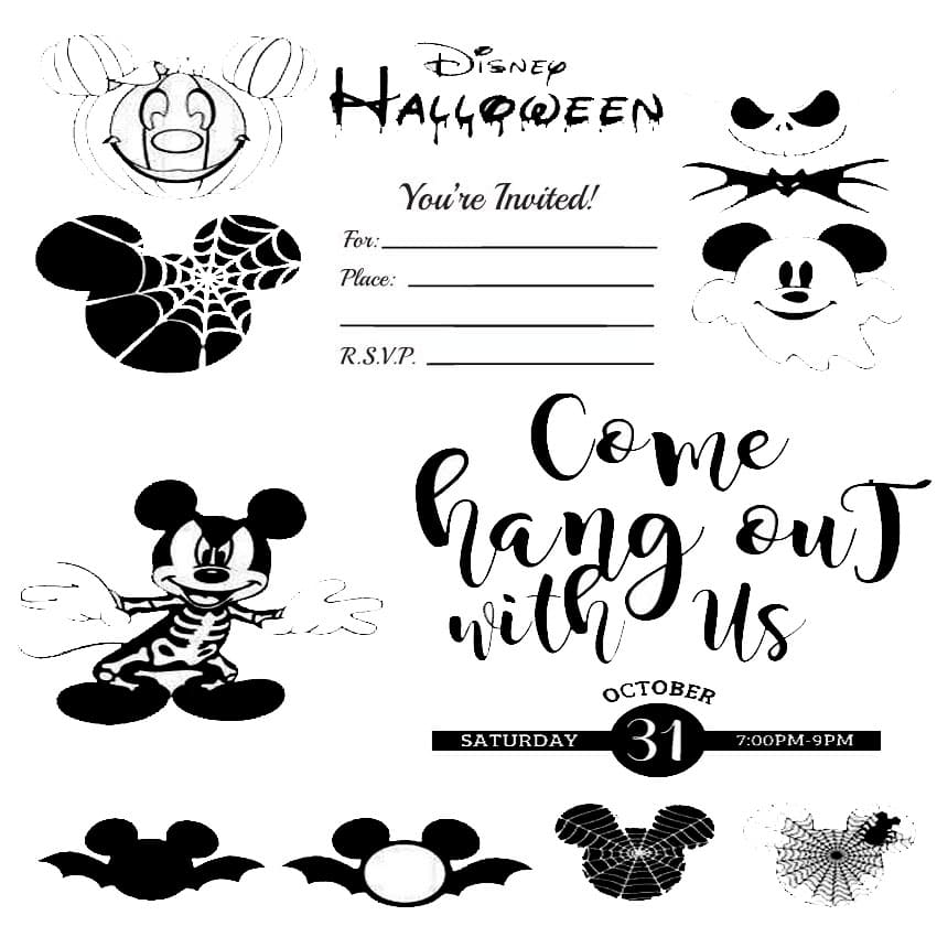 Printable Mickey Halloween Invitations