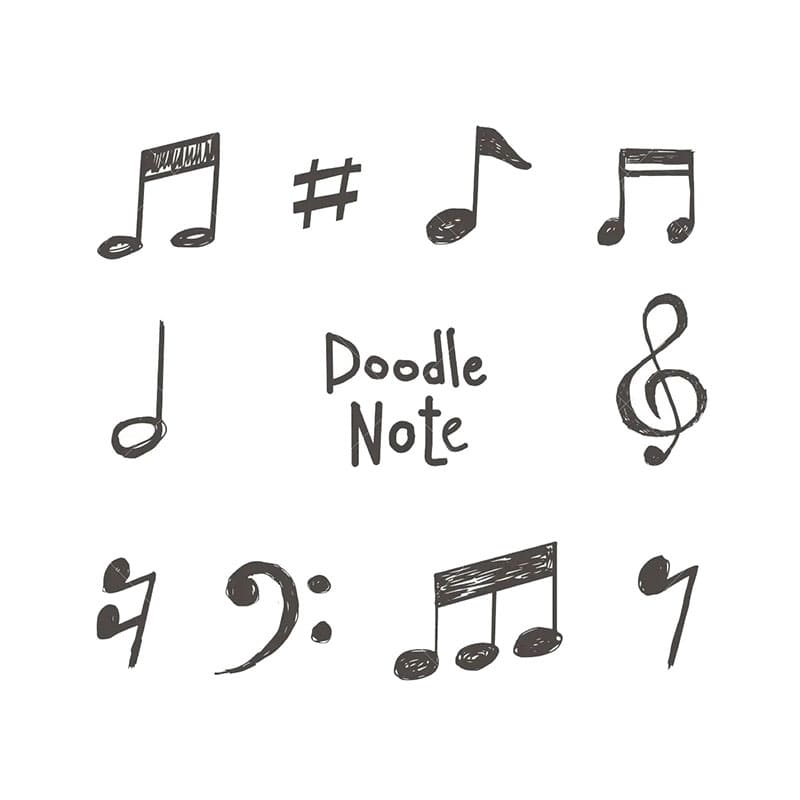 Printable Music Notes Doodle