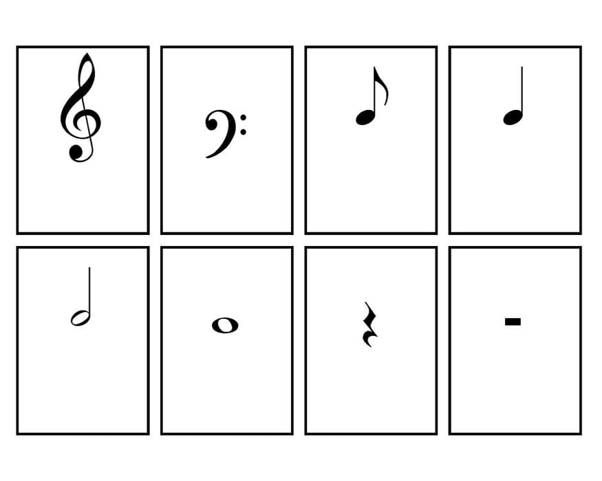 Printable Music Notes Flash Cards