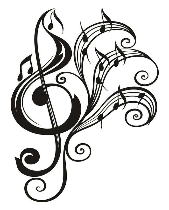Printable Music Notes Tattoo