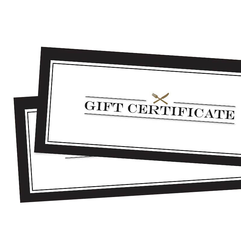 Printable Paper Gift Certificates