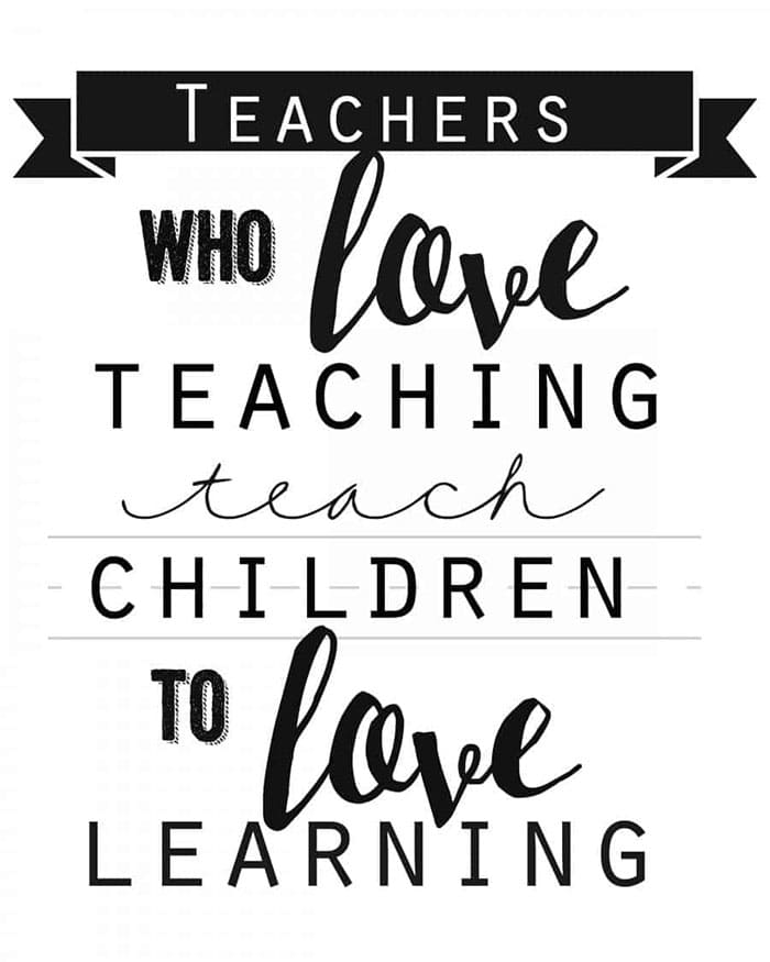 Printable Teacher Quotes Love