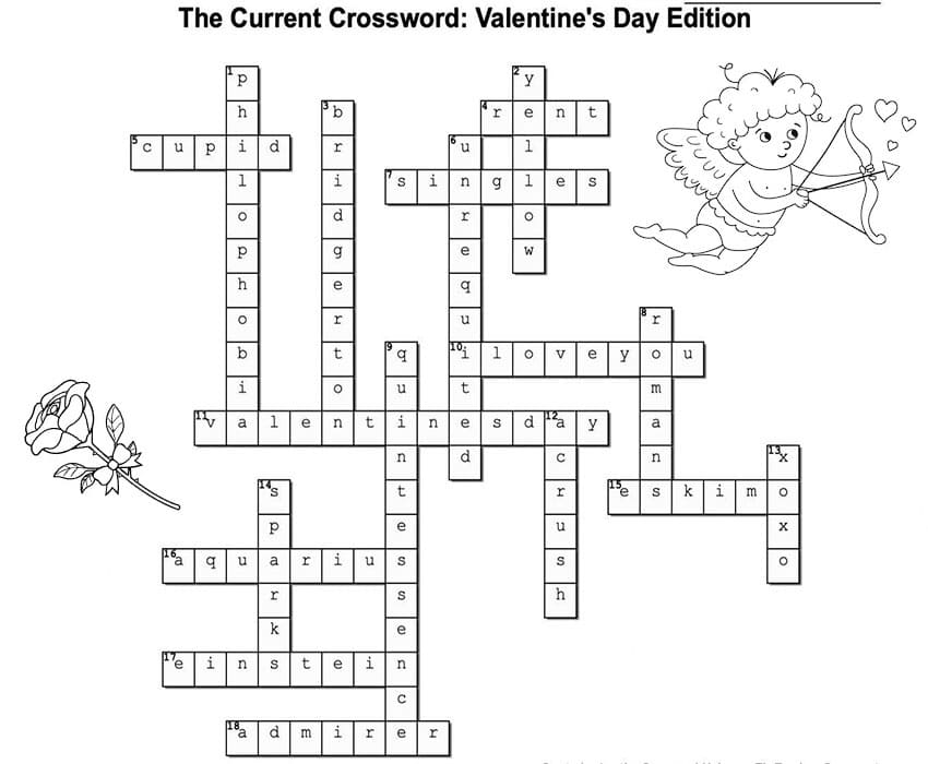 Printable Valentine Crossword Puzzles Creator