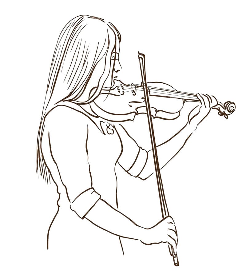 Printable Violin Girl