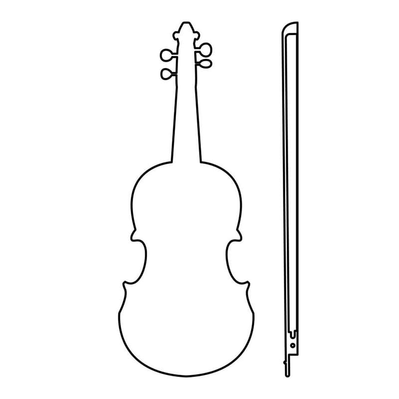 Printable Violin Outline