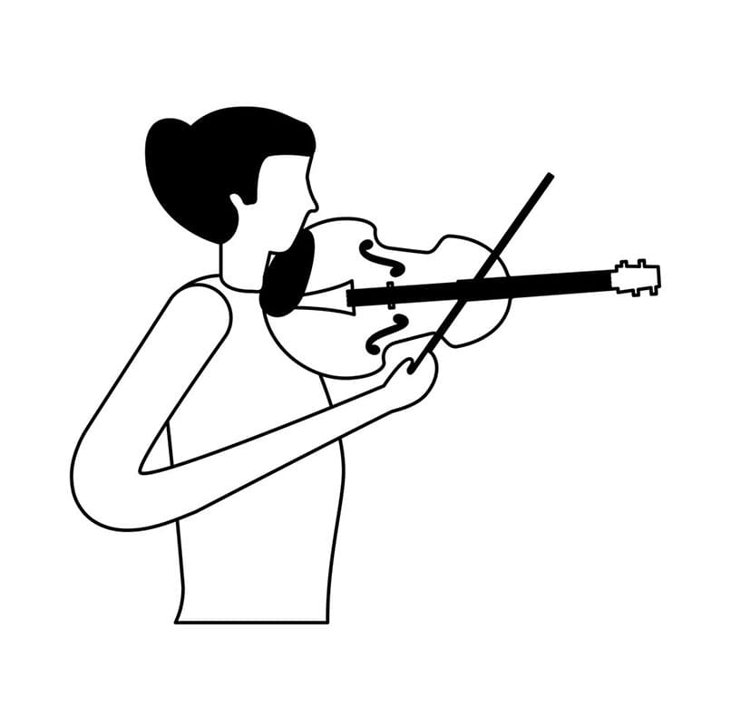 Printable Violin Player