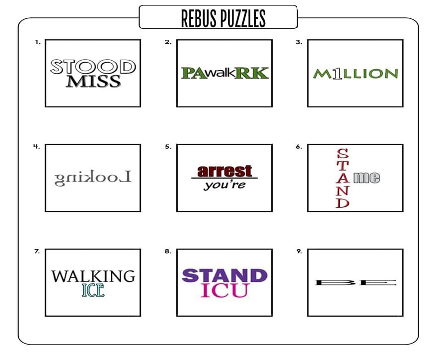 Printable Bible Rebus Puzzles With Answers