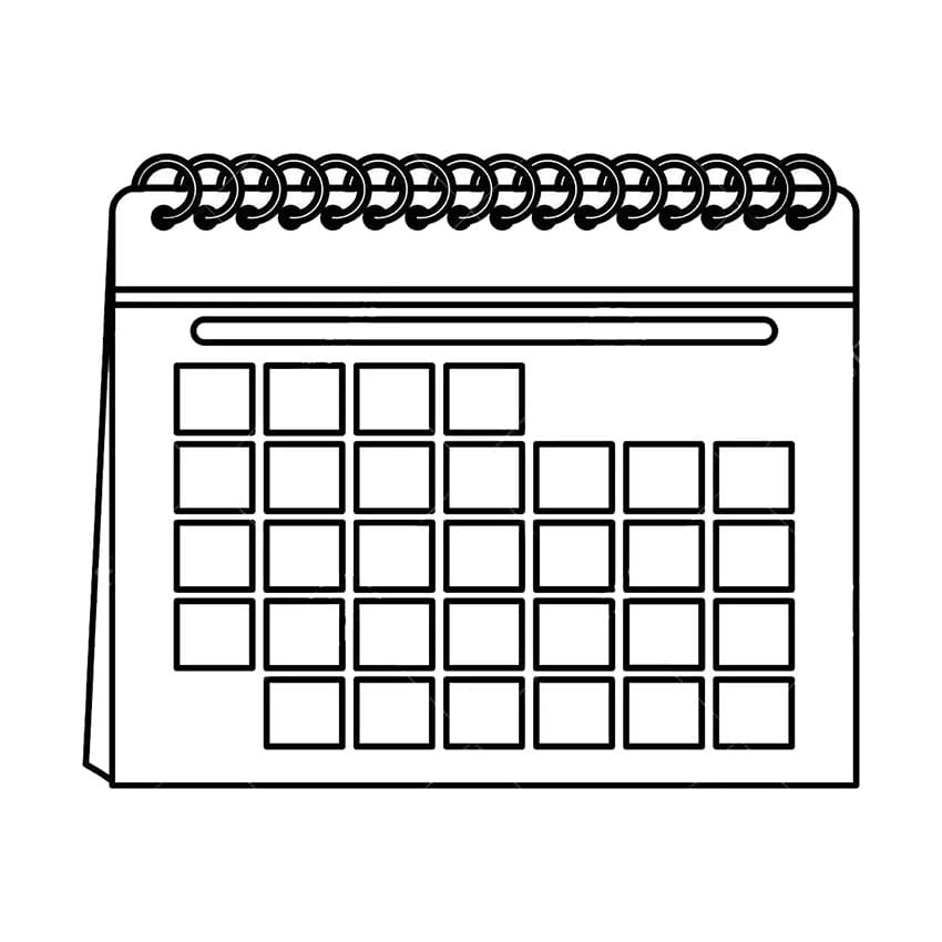 Printable Blank Calendar Icon