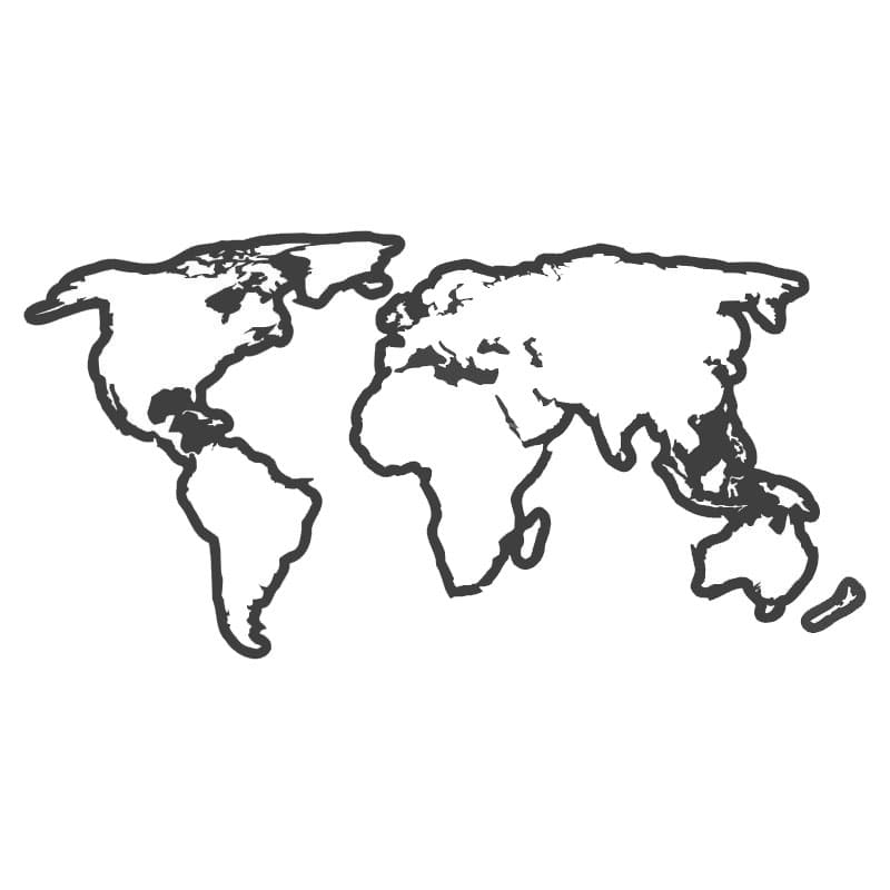 Printable Blank World Map Landscape