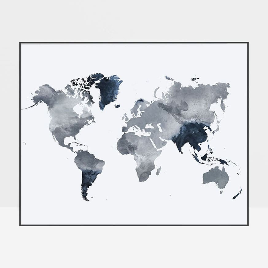 Printable Blank World Map Poster