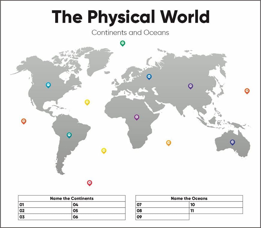 Printable Blank World Map Quiz