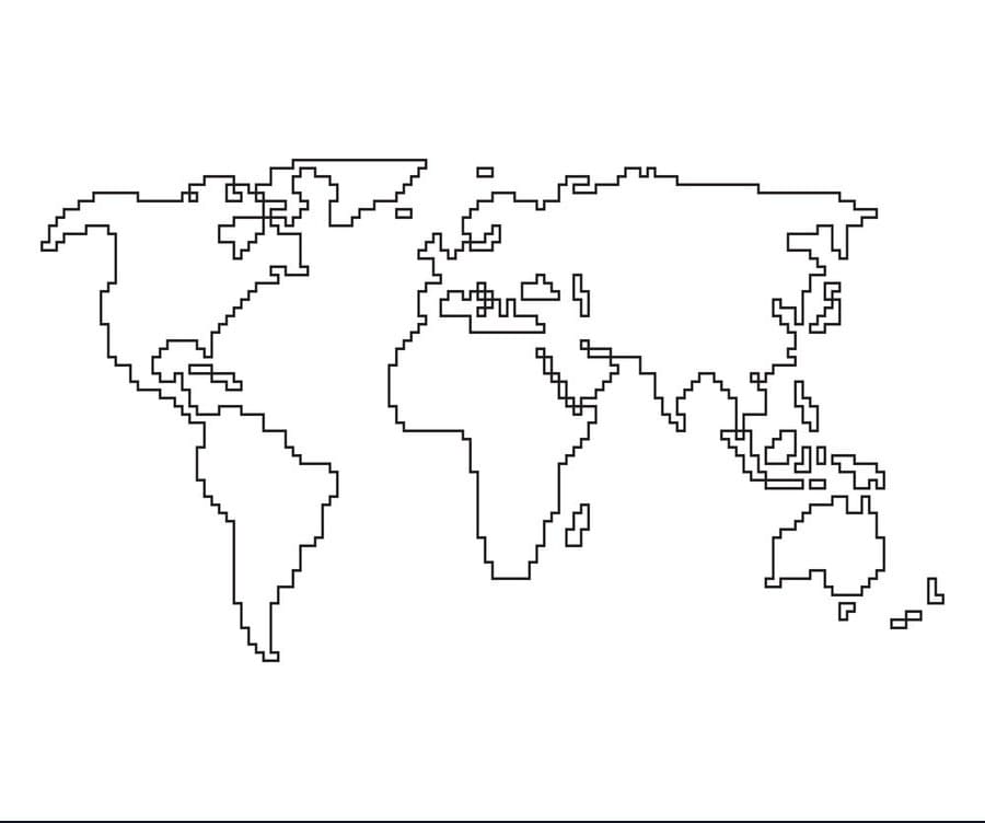 Printable Blank World Map Vector
