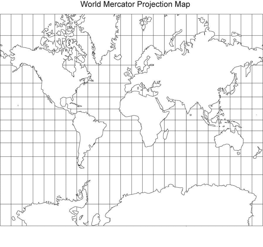 Printable Blank World Map With Grid Lines