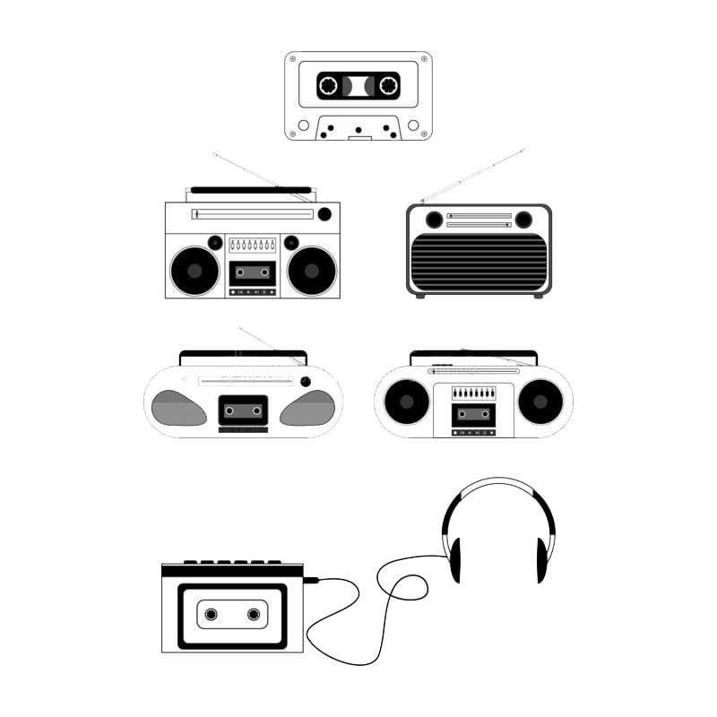 Printable Cassette Tape Collection