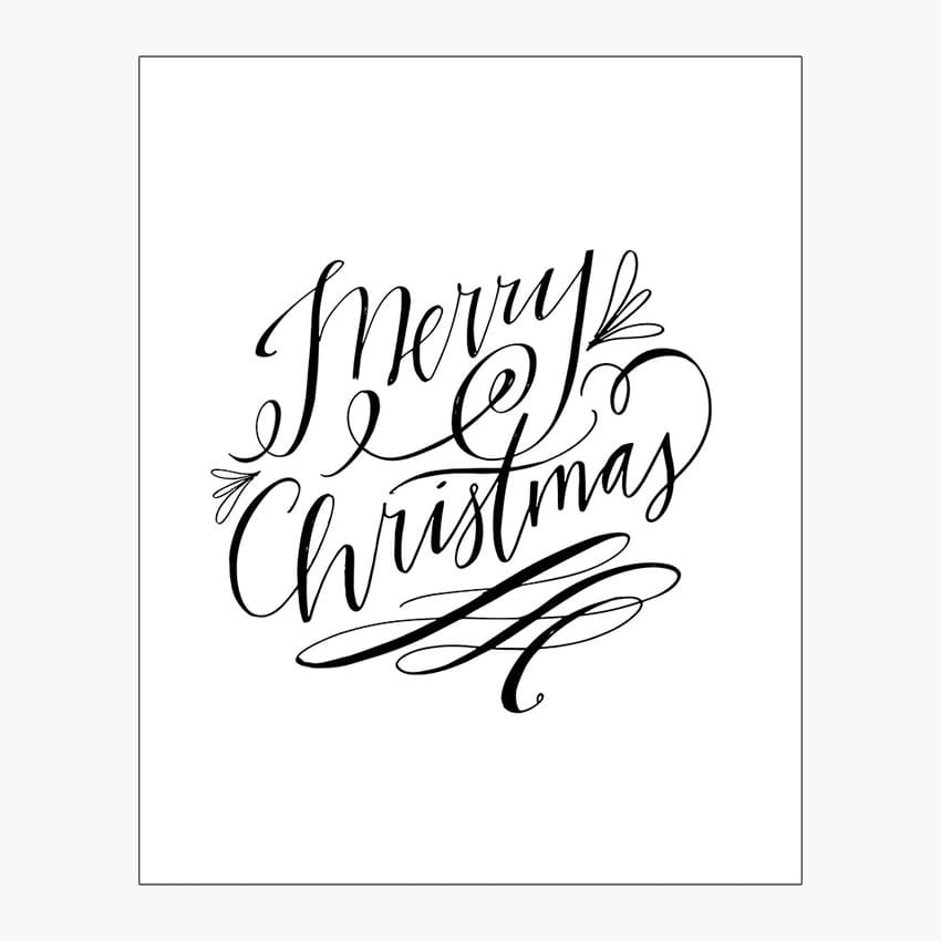 Printable Christmas In Fancy Letters