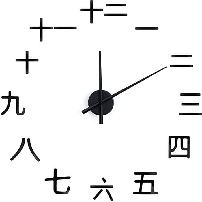Printable Clock With Japanese Numbers