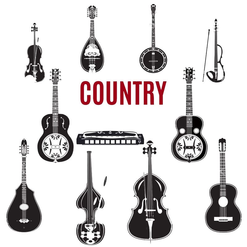 Printable Country Music Instrument