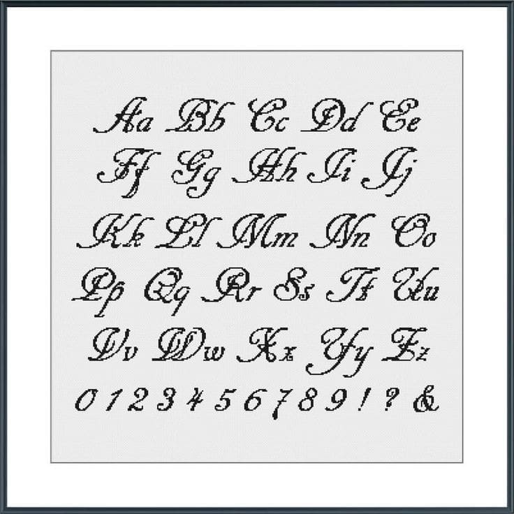 Printable Cross Stitch Fancy Letters
