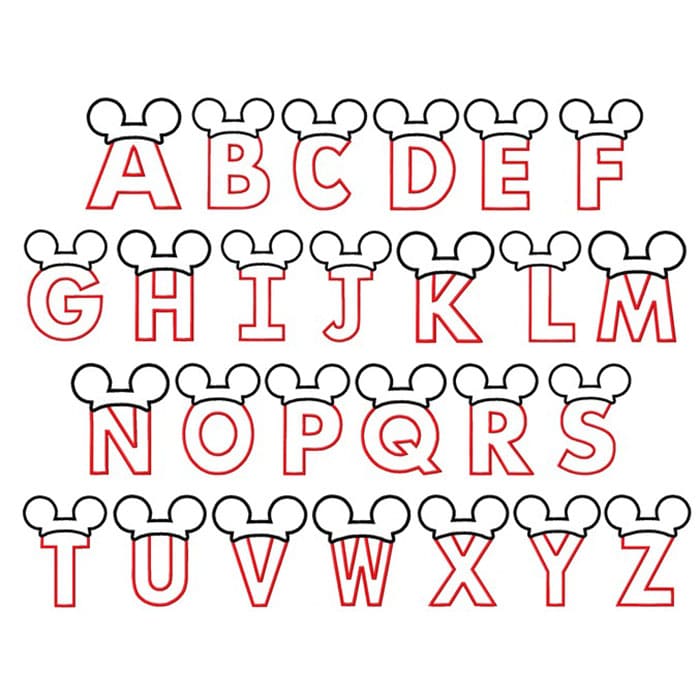 Disney Font Letters