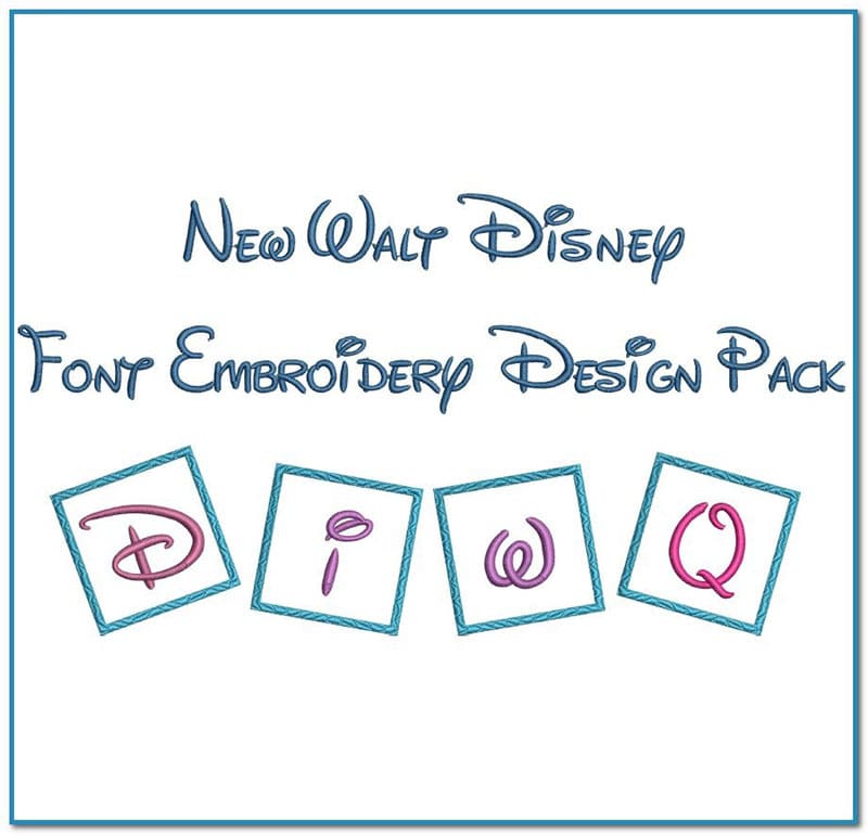 Printable Disney Font Embroidery Letters