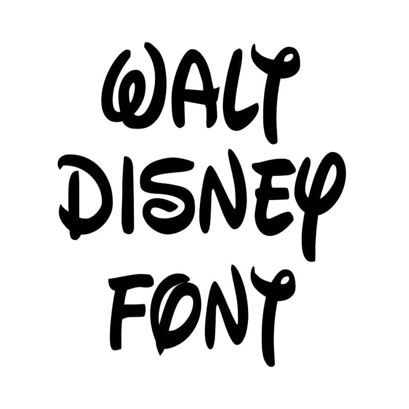 Printable Disney Font Letters Logo