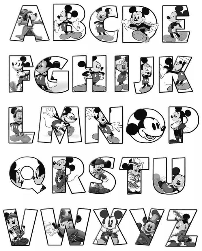 Printable Disney Font Letters Uppercase