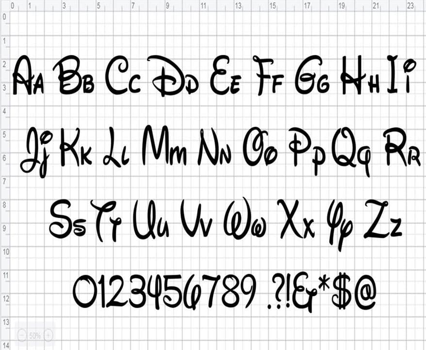Printable Disney Font Letters