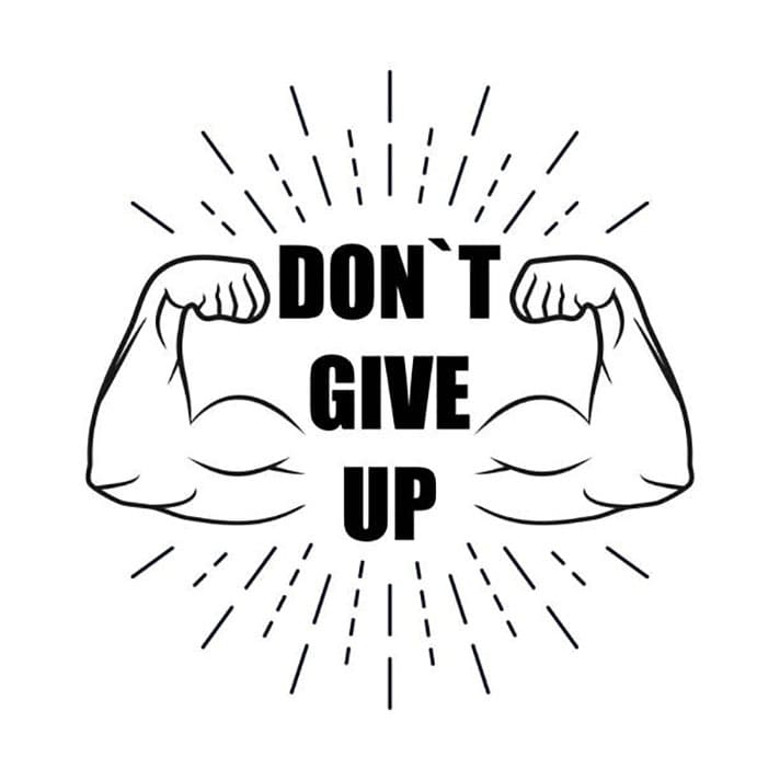 Printable Don't Give Up Clipart