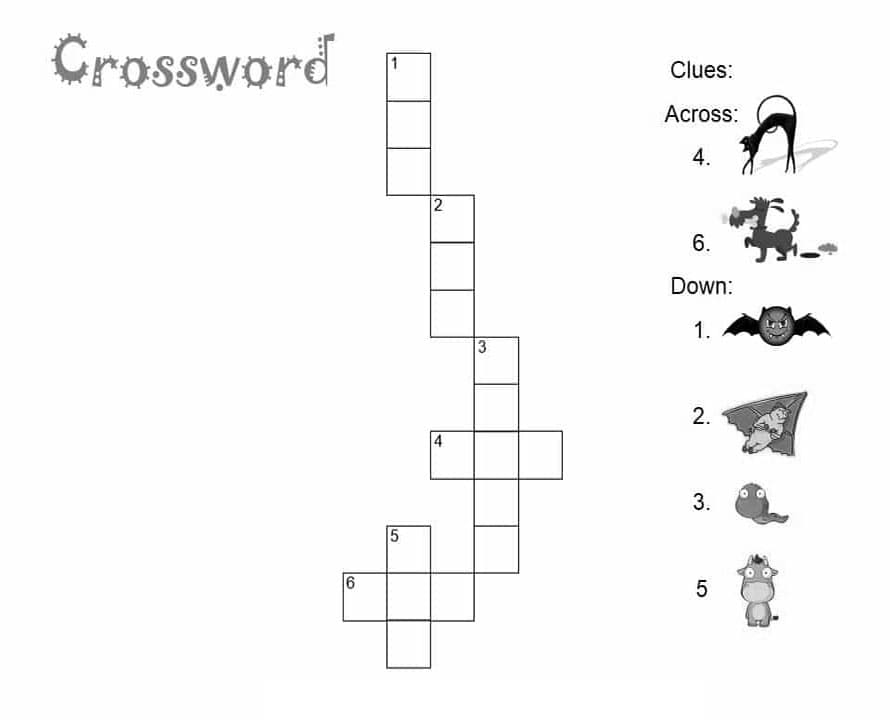 Printable Easy Crossword Puzzles For Kids