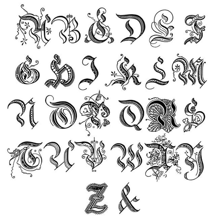Printable Fancy Letters Alphabet