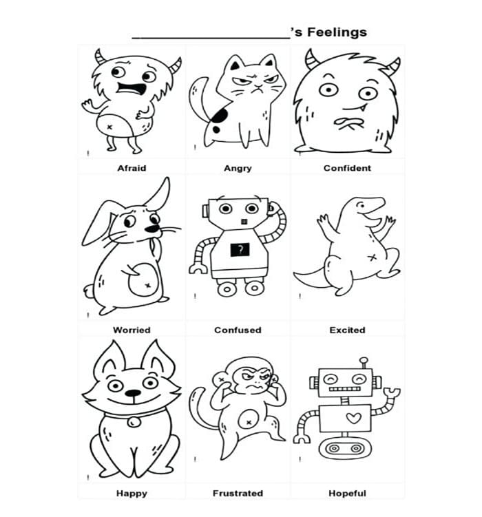 Printable Feelings Chart Activity