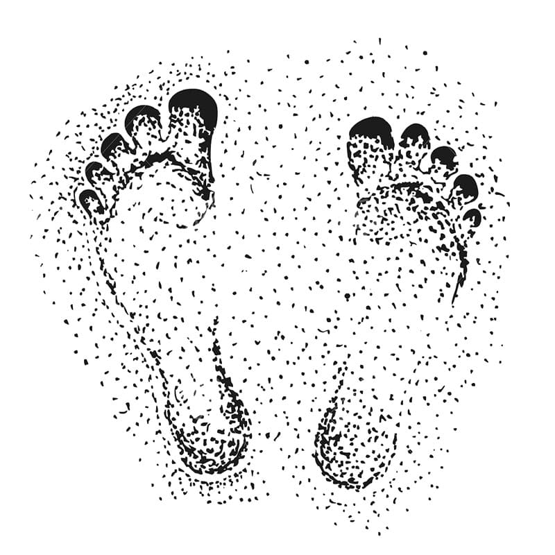 Printable Footprints In The Sand Wall Art
