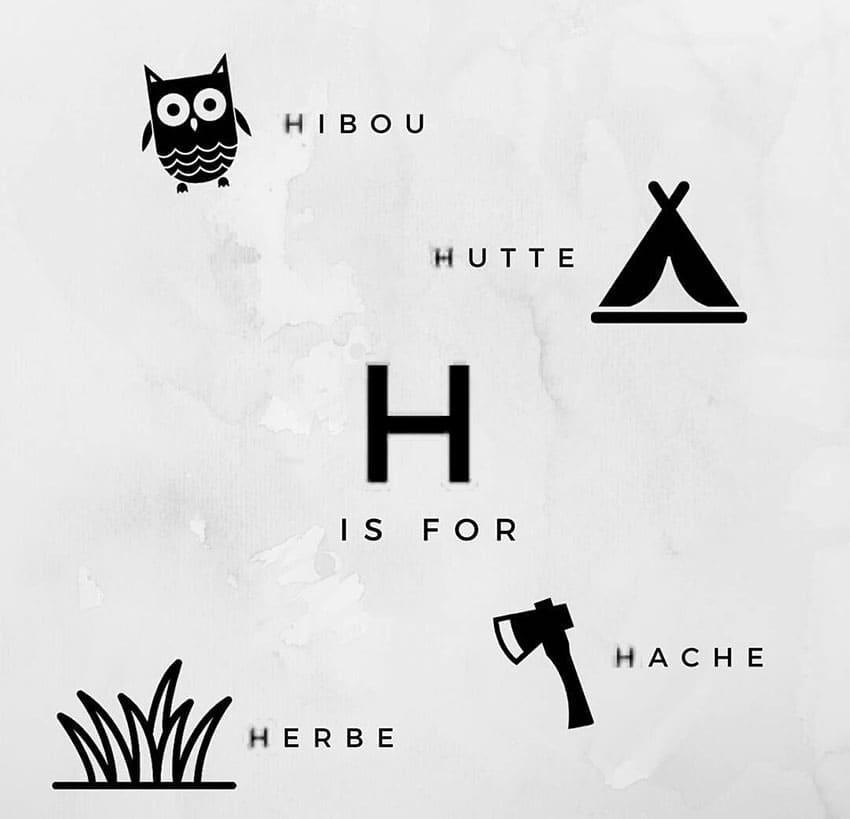 Printable French Letter H