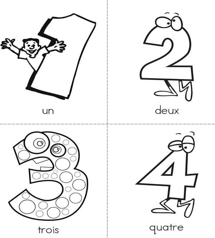 Printable French Numbers Funny