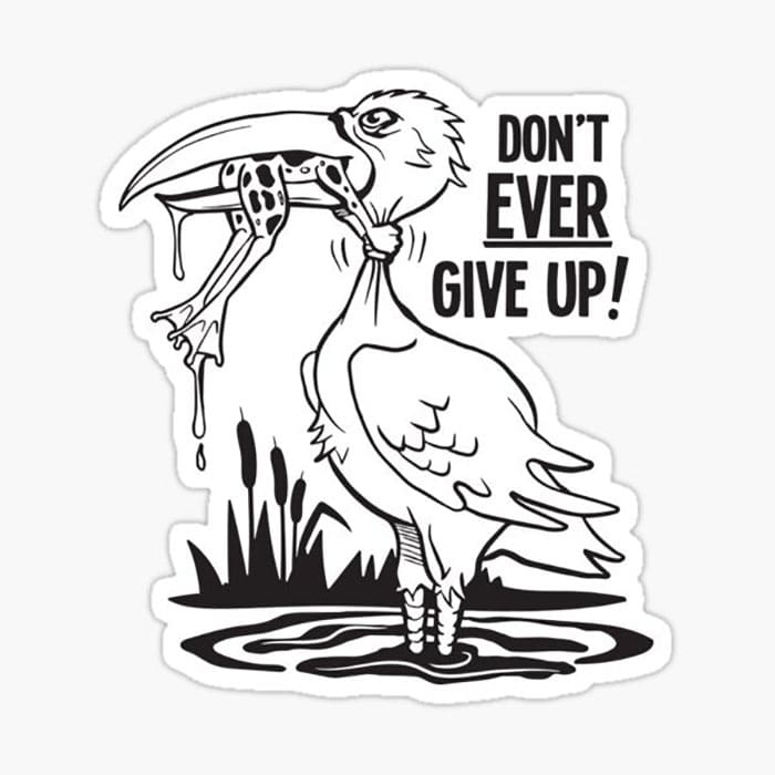 Printable Frog Don’t Give Up