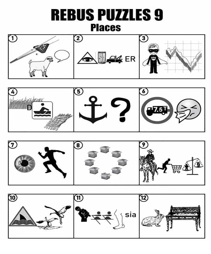Printable Funny Rebus Puzzles With Answers