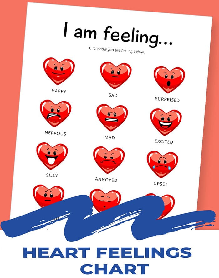 Printable Heart Feelings Chart