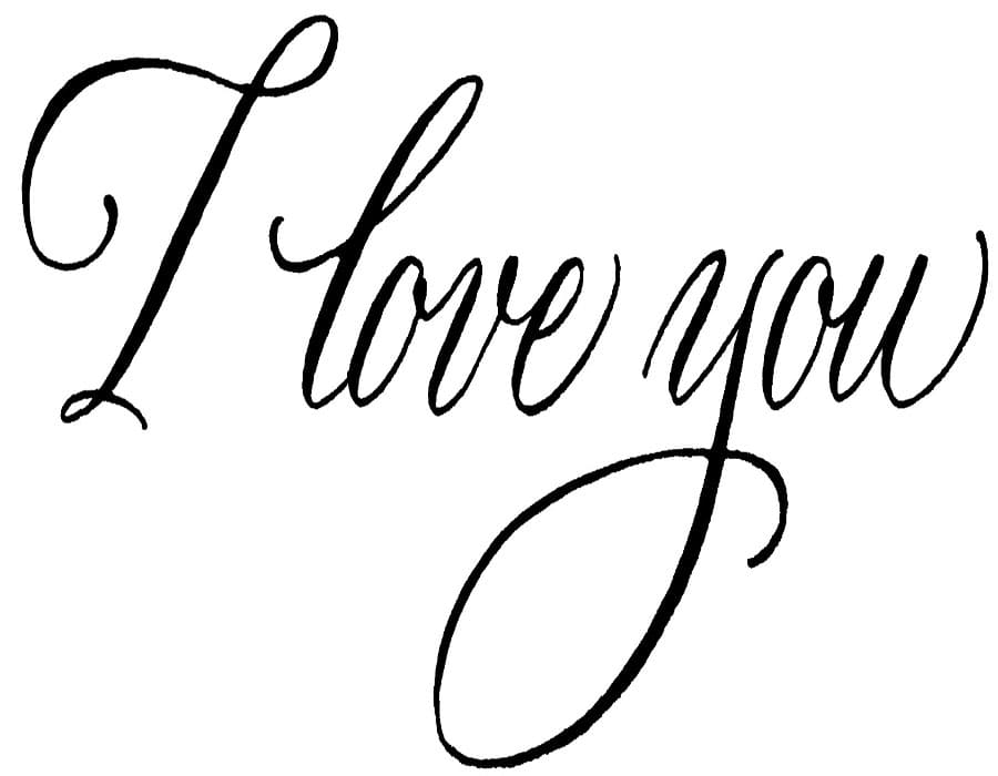 Printable I Love You In Fancy Letters