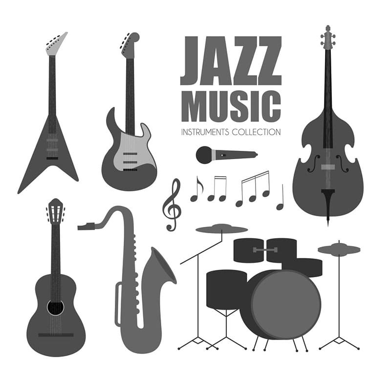 Printable Jazz Music Instrument