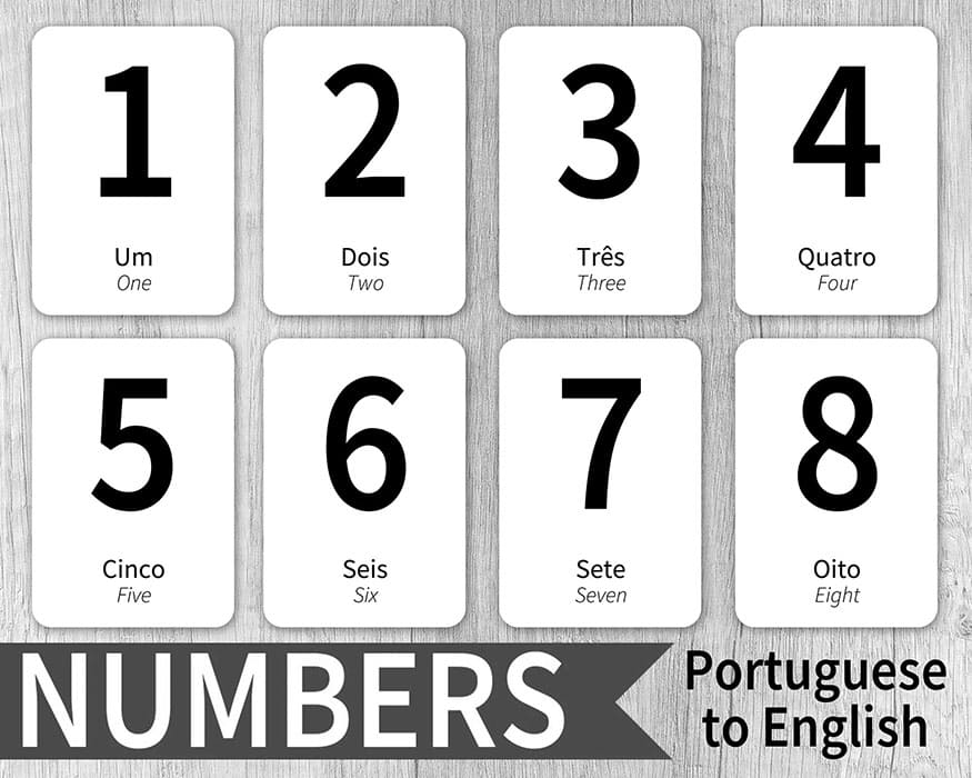 Printable Portuguese Numbers To English
