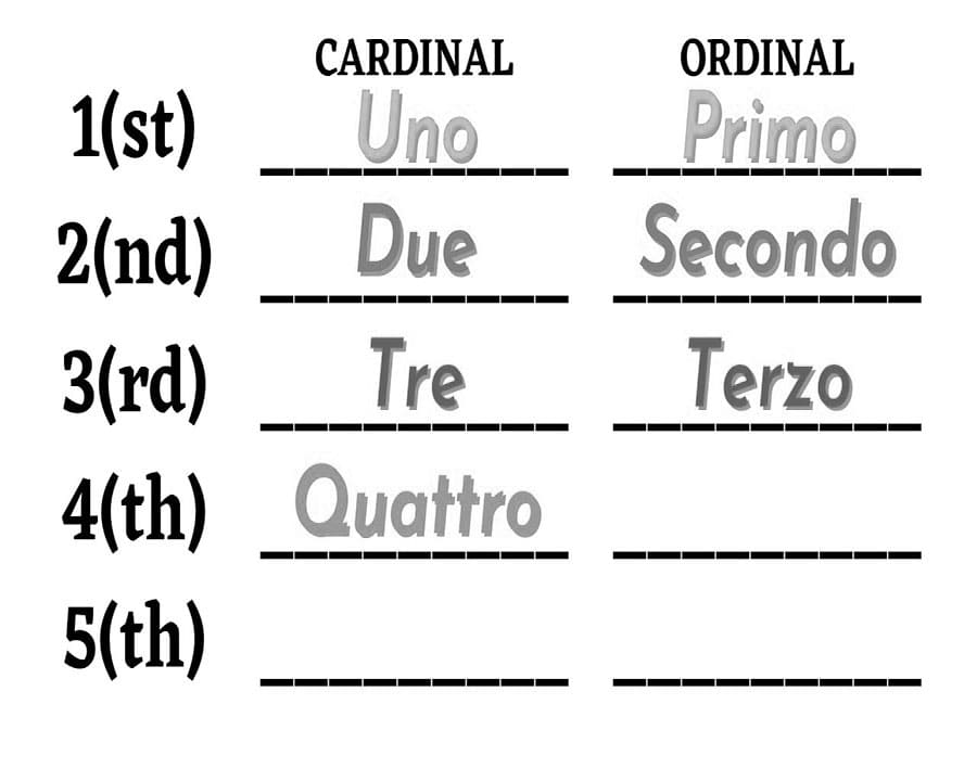 Printable Random Italian Numbers