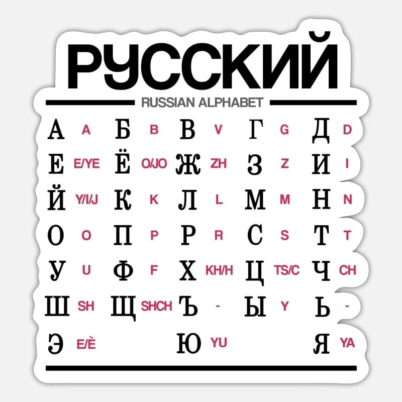 Printable Russian Letter Design